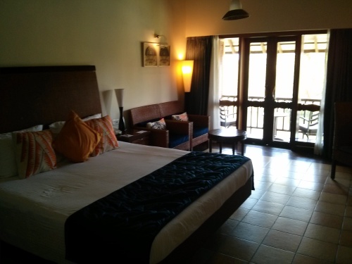 Fully furnished room with view of the lagoon