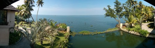 View of Vembanad Lake from the resort
